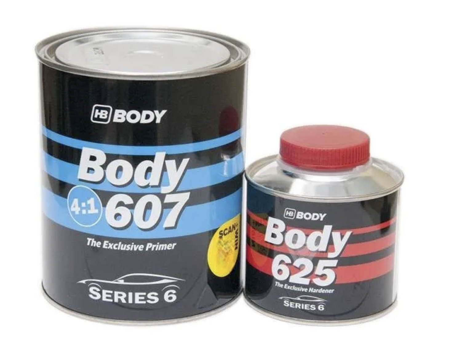 BODY HB 607 4+1 Акриловый грунт (0,8+0,2л) (607/625) белый