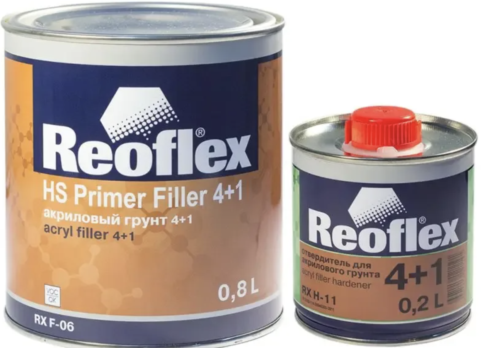 Reoflex Грунт акриловый 4+1 (0,8+0,2л) черный