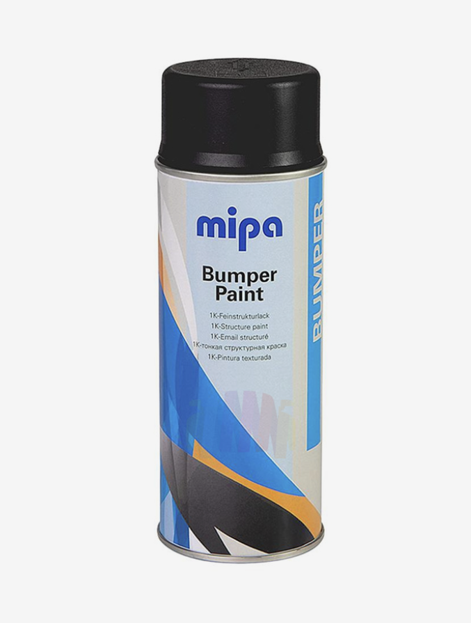Mipa Bumper Paint 1K Краска структурная для пластика (0,4л) черная аэрозоль