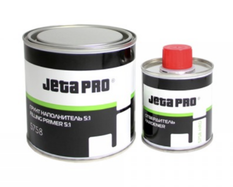 Jeta PRO 5758 Грунт-наполнитель 5:1, акриловый (0,8+0,16л) Черный (6шт/кор)