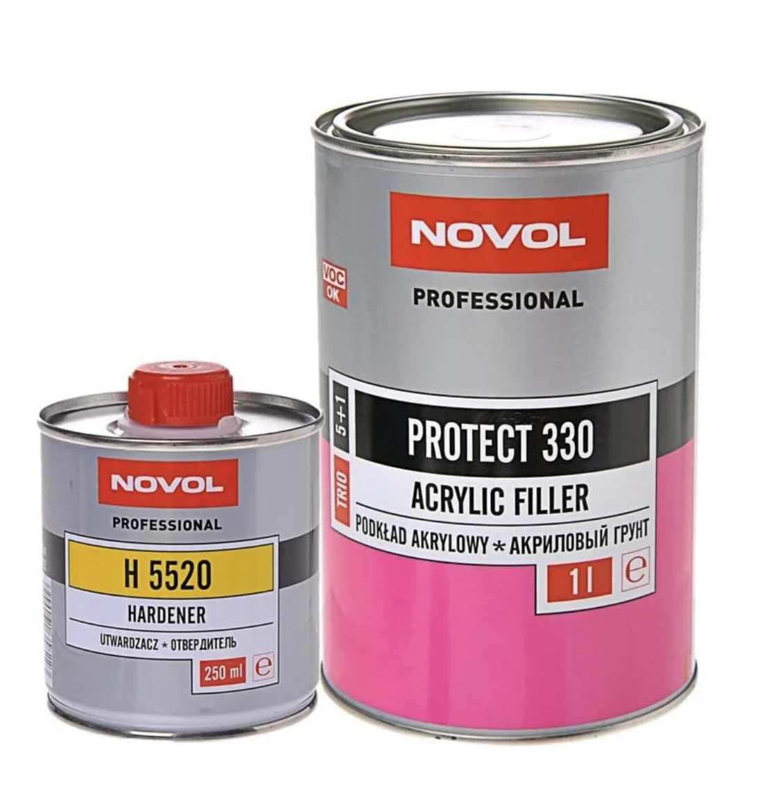 NOVOL Protect 330 Грунт мокрый по мокрому 5+1 (1л+0,2л) белый