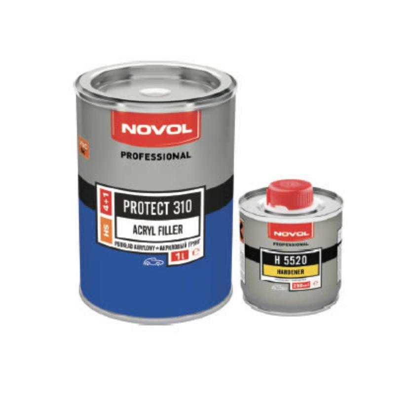 NOVOL Protect 310 Грунт акриловый 4+1 HS + отв. H5520 (1+0.25л) белый