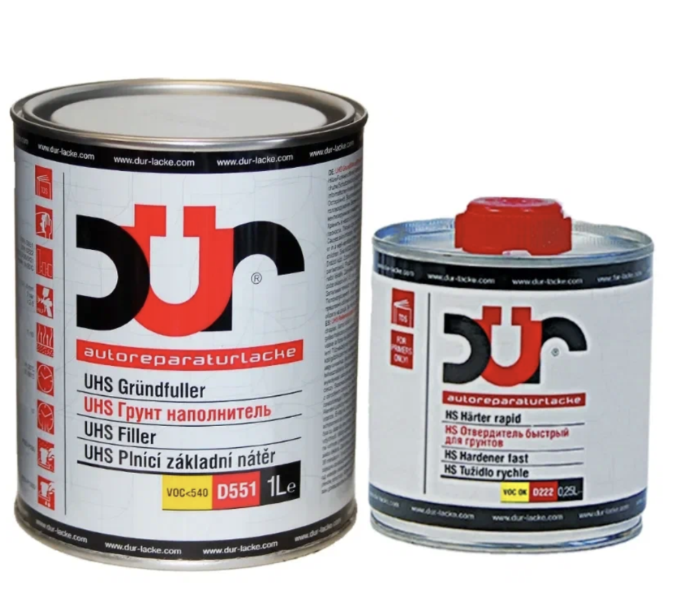 DUR D551 UHS Грунт наполнитель 4+1 (1л+0,2 D222) серый