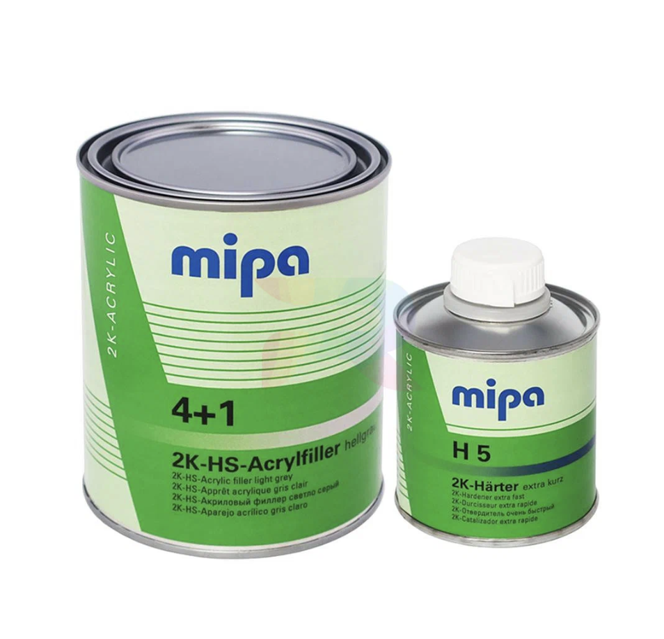 Mipa Acrylfiller HS 4+1 Грунт акриловый (1л.+0.25л. Н5) Светло-Серый