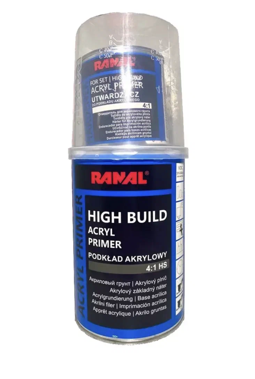 RANAL High Build HS Грунт акриловый 4+1 (0,8+0,2л) белый