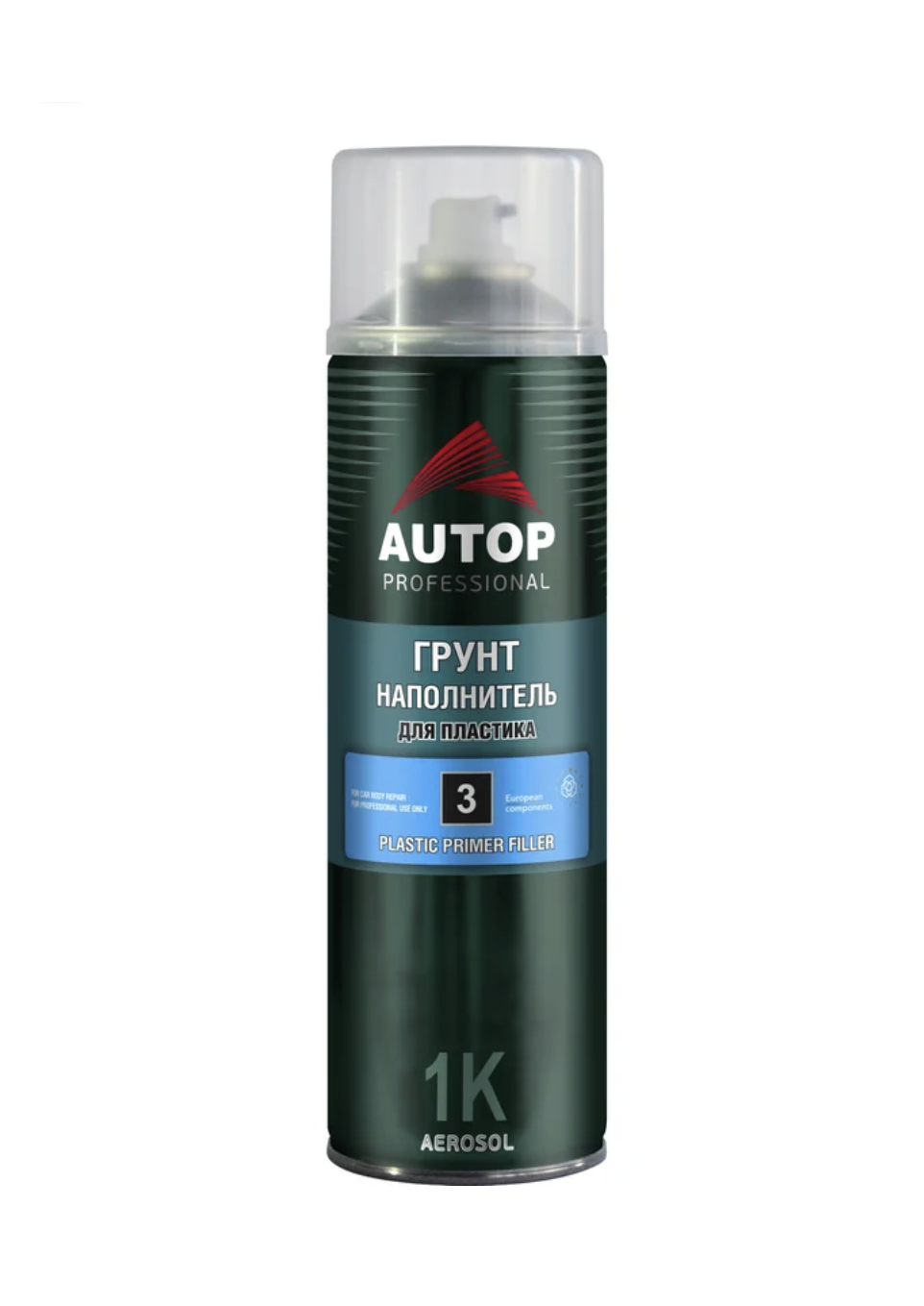 AUTOP №3 Plastic Primer Filler Грунт наполнитель для пластика (650мл) серый