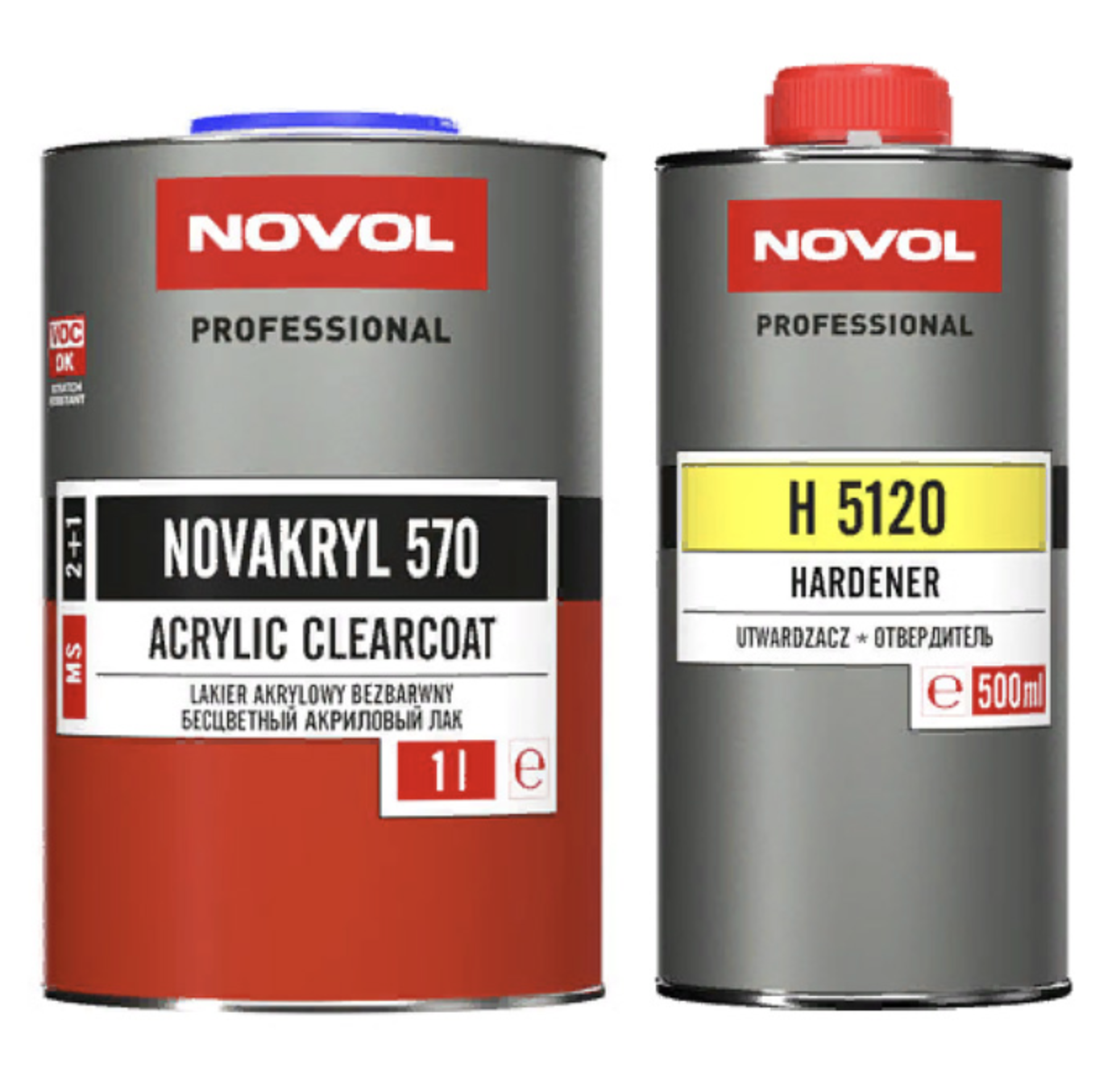 NOVOL Novakryl Акриловый лак MS 2+1, (1+0,5л)