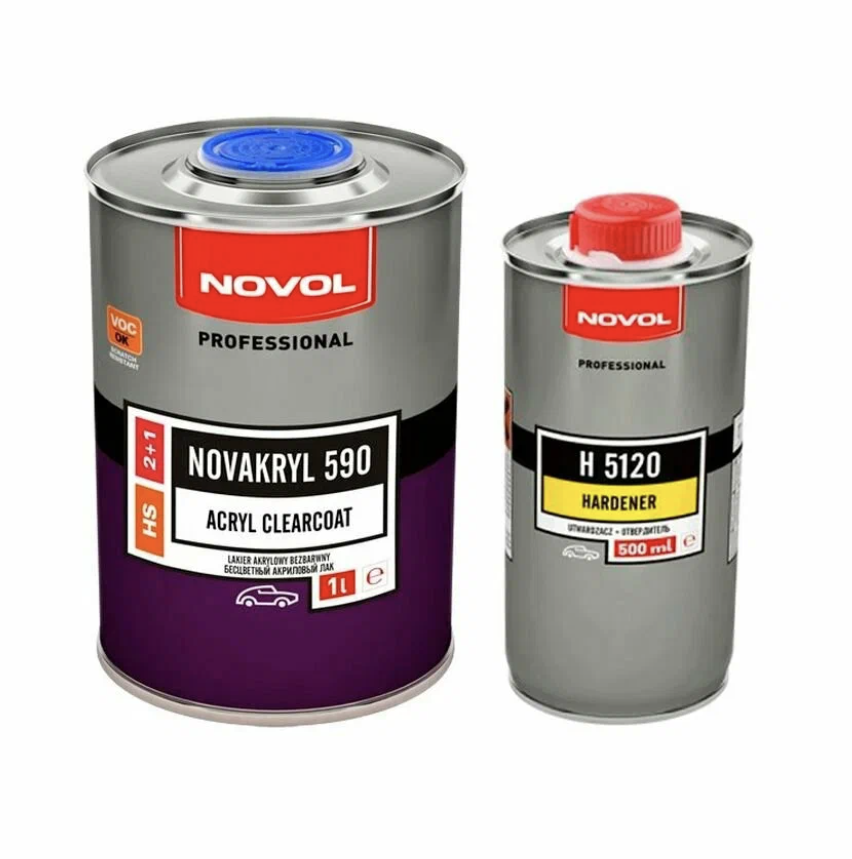 NOVOL Novakryl 590 Акриловый лак 2+1 (1л+0,5л H5120)