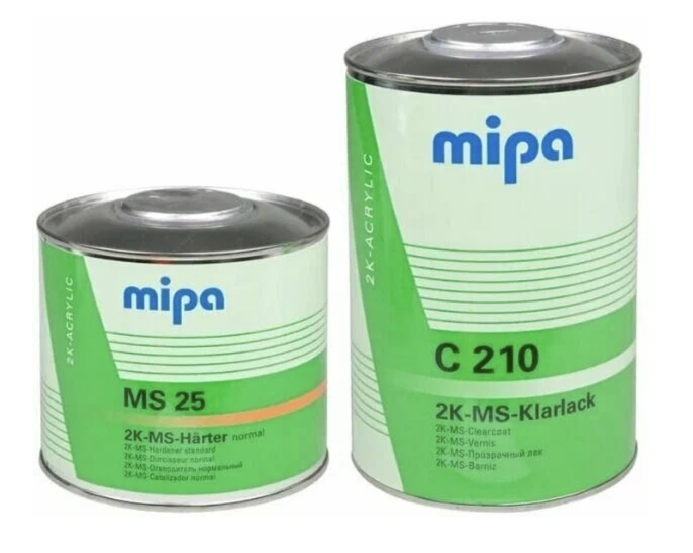 Mipa Klarlack C210 MS 2K Прозрачный акриловый лак (1л+0.5л)