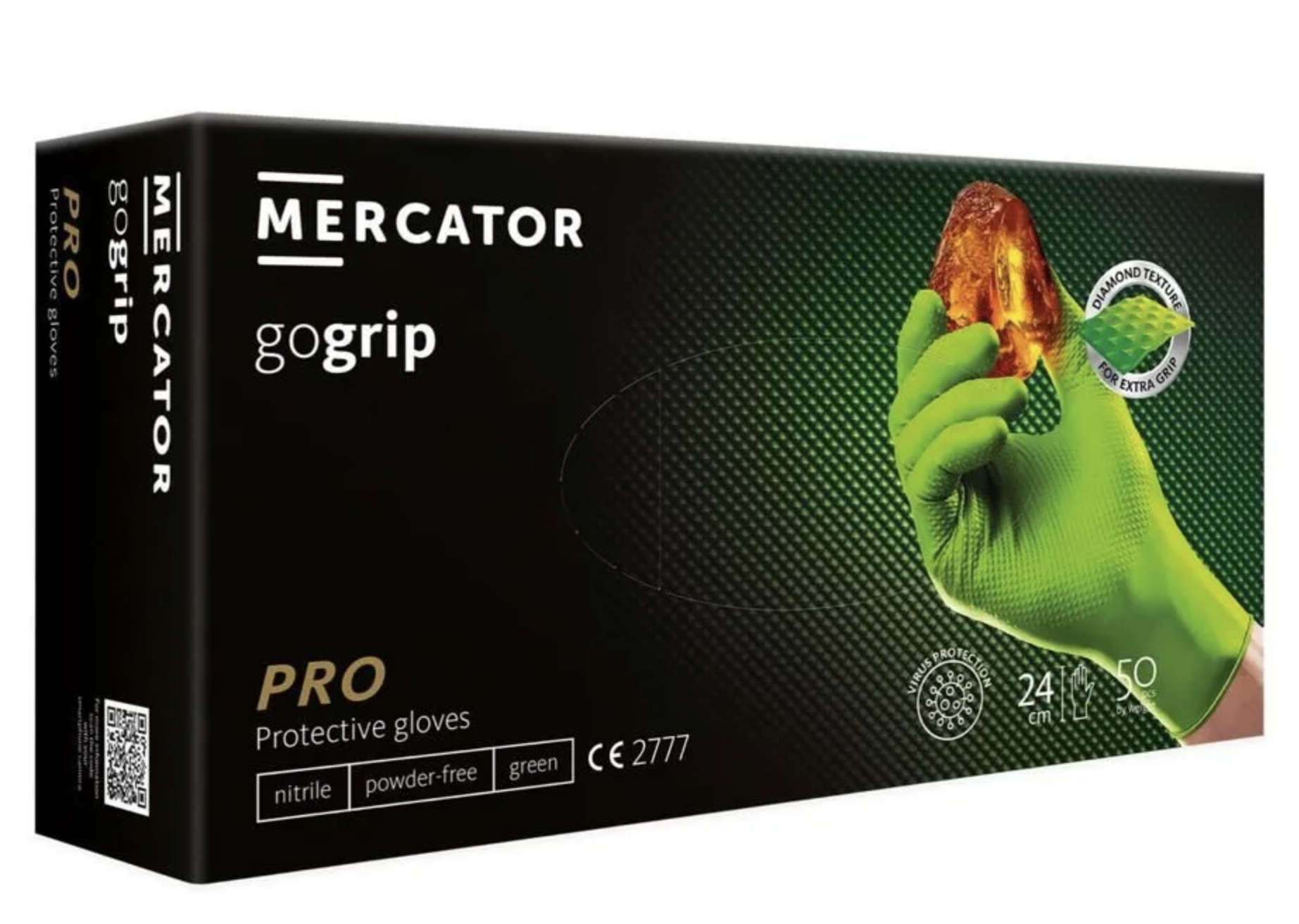 Перчатки Mercator (25 пар) зеленые М (7-8)