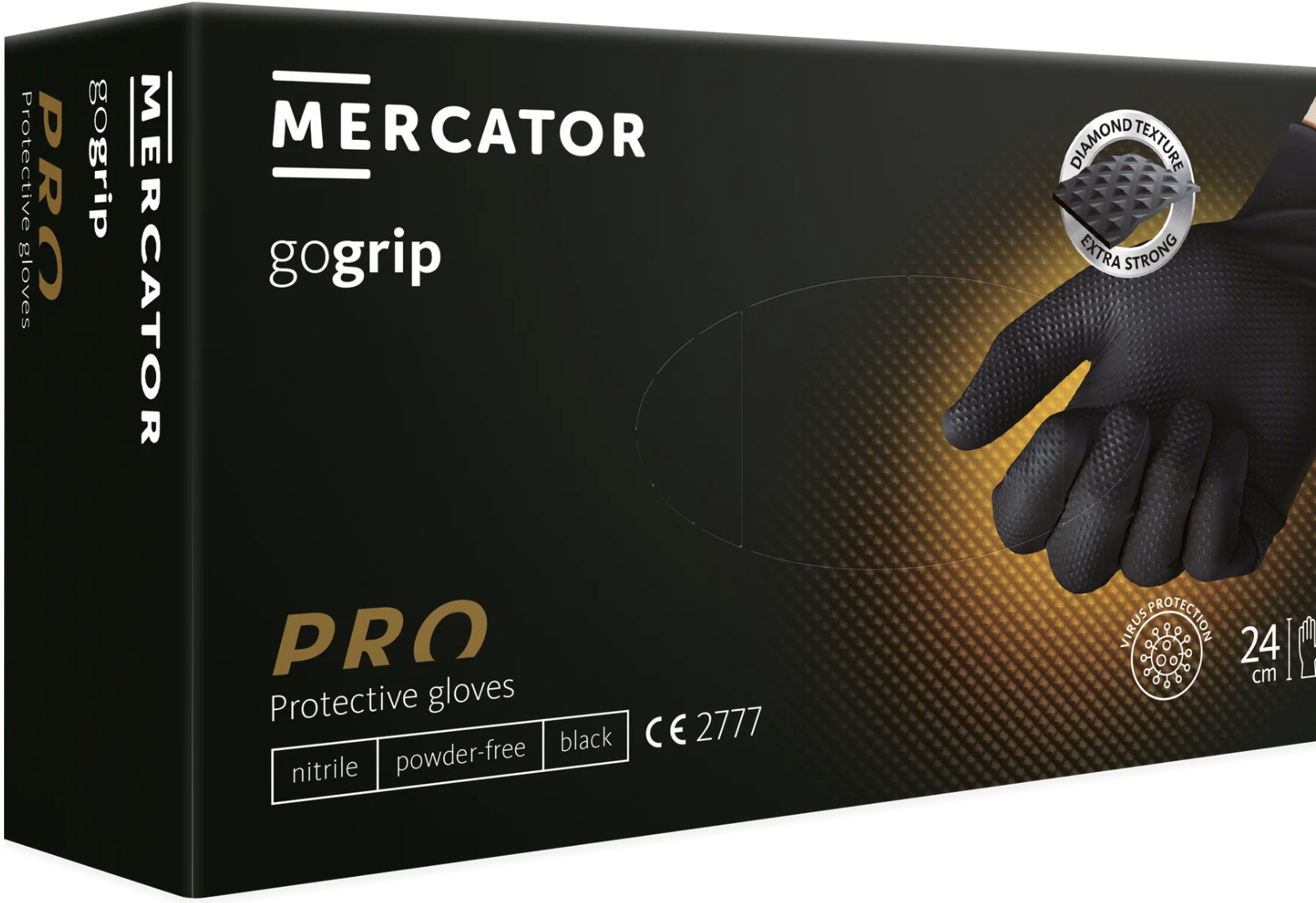 Перчатки Mercator (25 пар) черные XL (9-10)
