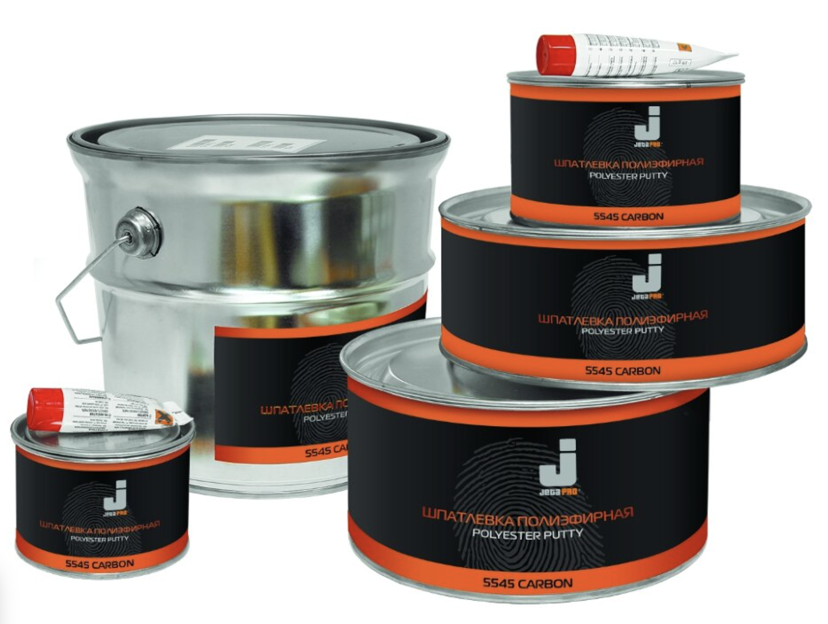 Jeta PRO 5545 CARBON Шпатлевка с углеволокном полиэфирная (1кг) (10шт/кор)
