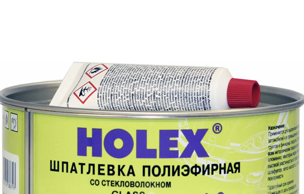 HOLEX GLASS Шпатлевка полиэфирная со стекловолокном (1.8кг)