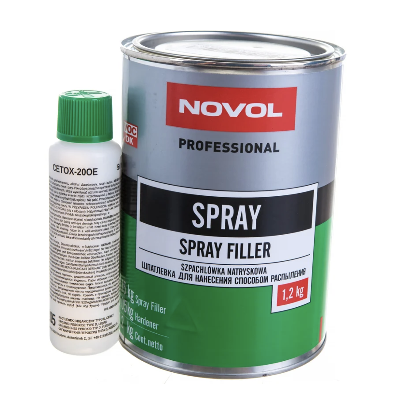 NOVOL Spray Шпатлевка жидкая (1,2кг)