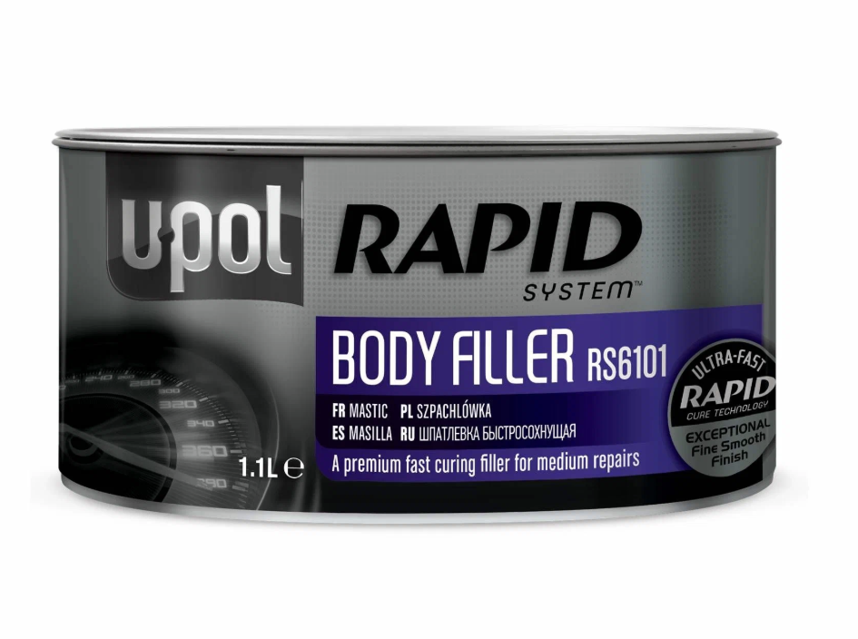 U-POL RAPID Body filler Мультифункциональная быстр. шпатлевка (1,1л) Серый