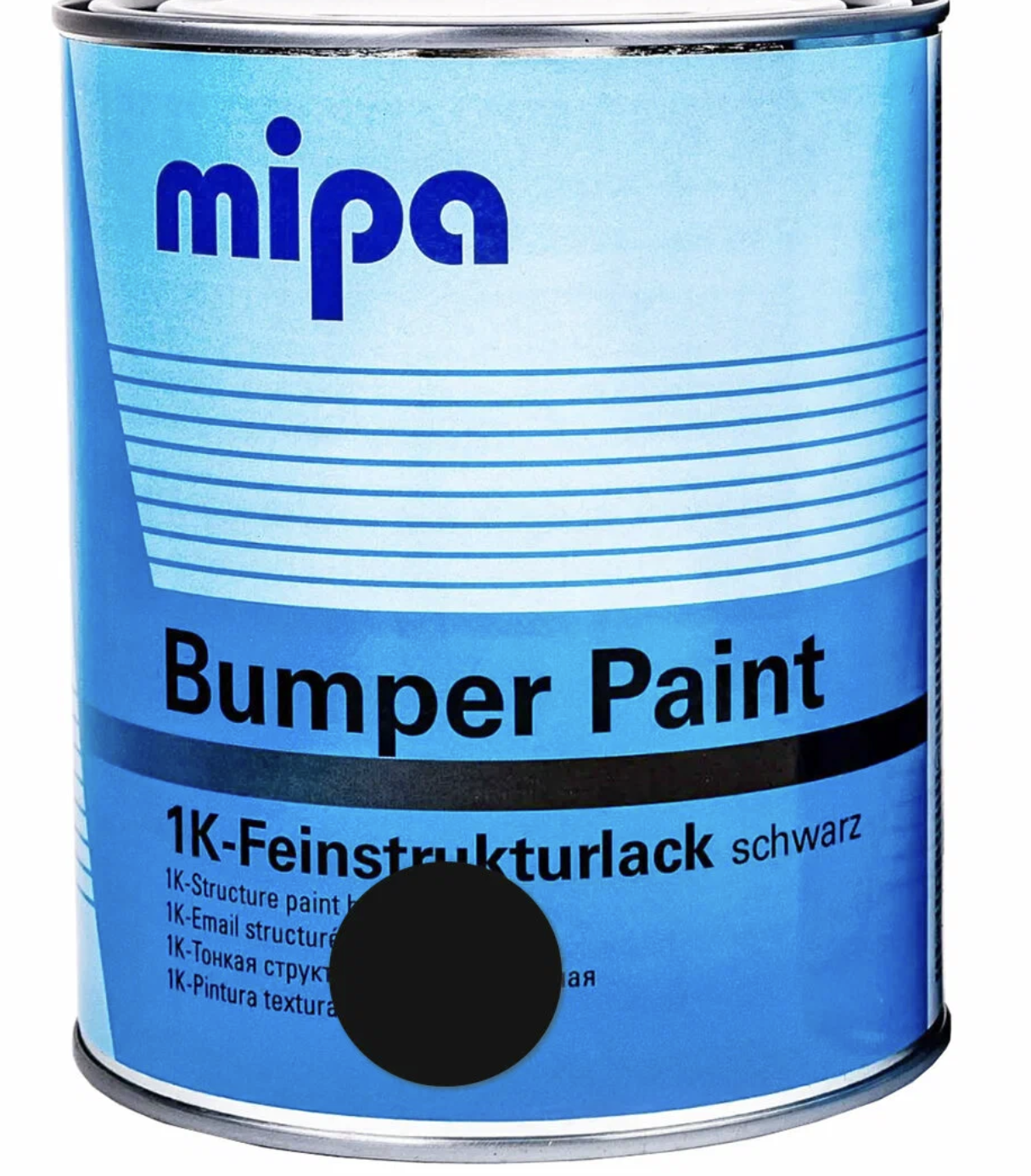 Mipa Bumper Paint 1K Краска структурная для пластика (1л) черная