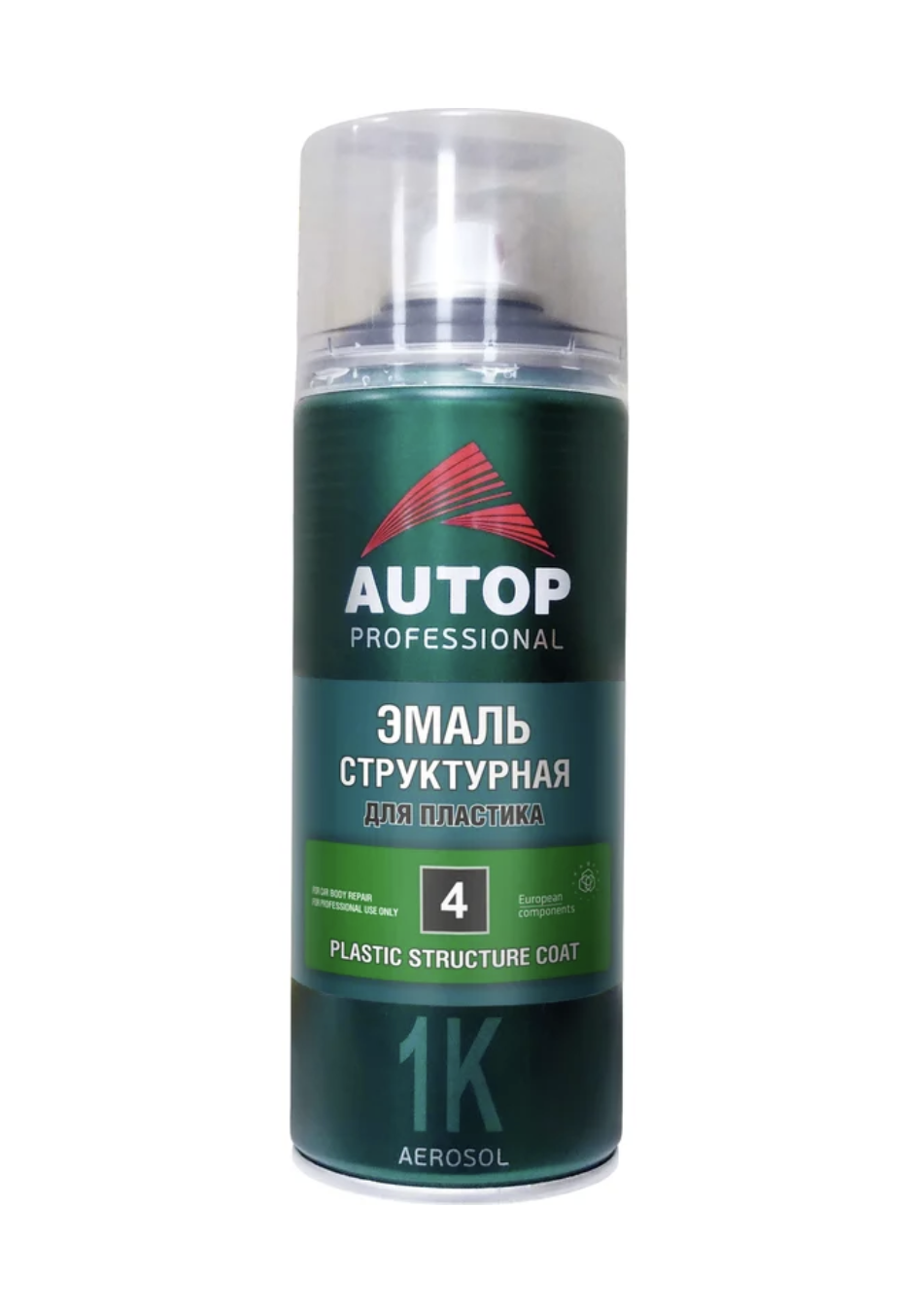 AUTOP №4 Эмаль структурная для пластика аэрозоль (650мл) черная мелкая