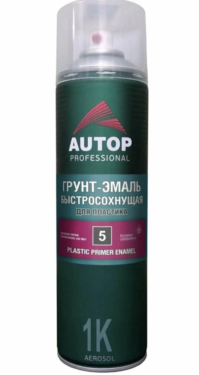 AUTOP №5 Plastic Primer Enamel Грунт-эмаль для пластика (650мл) черный